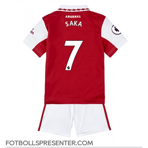 Arsenal Bukayo Saka #7 Hemmatröja Barn 2022-23 Kortärmad (+ korta byxor)
